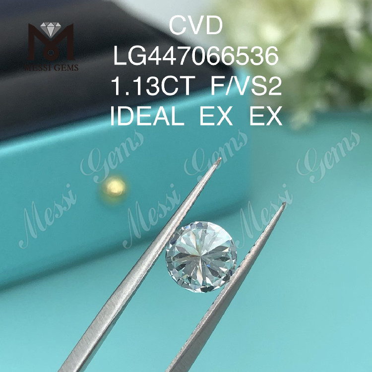 Diamants de laboratoire CVD ROUND BRILLIANT 1.13ct VS2 F IDEL Cut