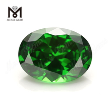 13x18mm en gros de forme ovale vert émeraude cz pierres de zircone cubique