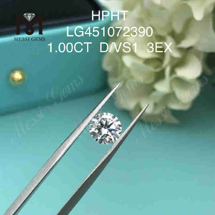 1.00CT D VS diamant créé en laboratoire 3EX HPHT diamants synthétiques en vrac