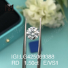 Diamant de laboratoire 1,50 carat E/VS1 VG Rond 1,5 carat 
