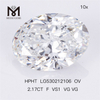 2.17CT diamant ovale cultivé en laboratoire F couleur HPHT diamant fabriqué par l\'homme en gros