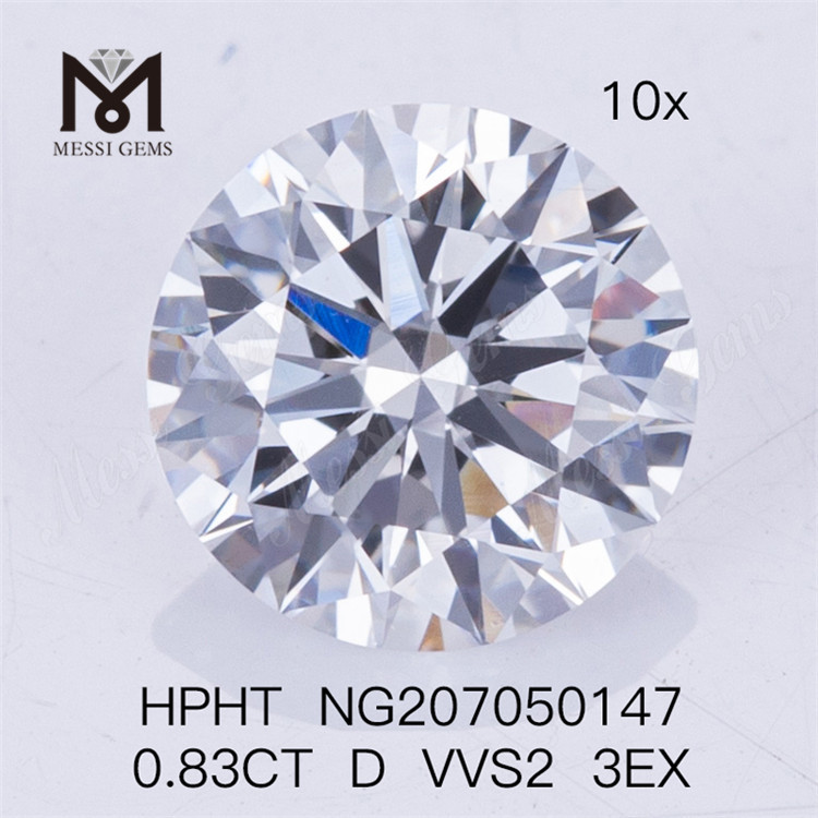 HPHT 0.83CT D VVS2 prix de gros 3EX Lab Diamonds 