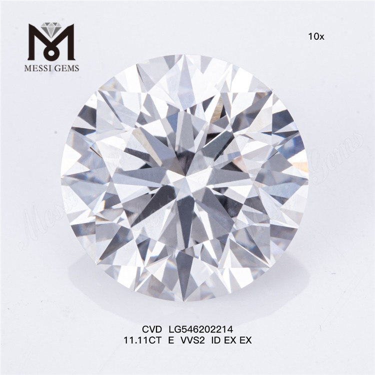 11.11CT E VVS2 ID EX EX plus grand diamant de laboratoire CVD LG546202214