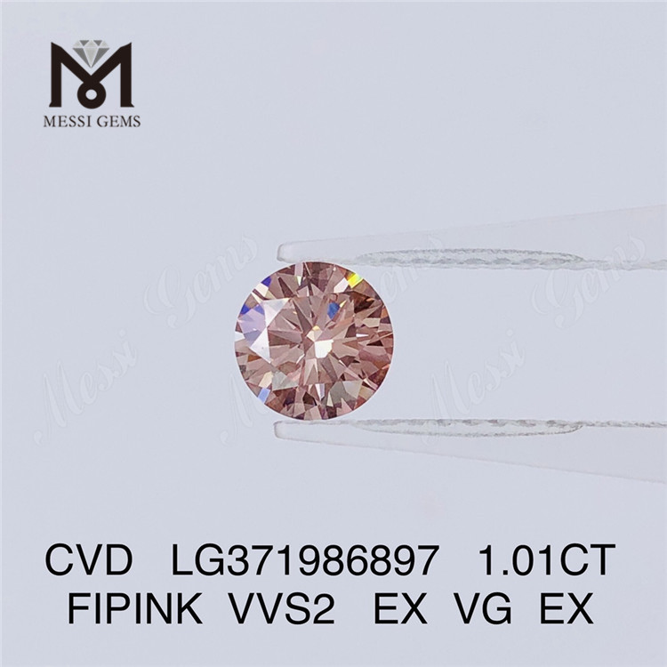 1.01CT FIPINK VVS2 laboratoire de gros créé diamants CVD LG371986897