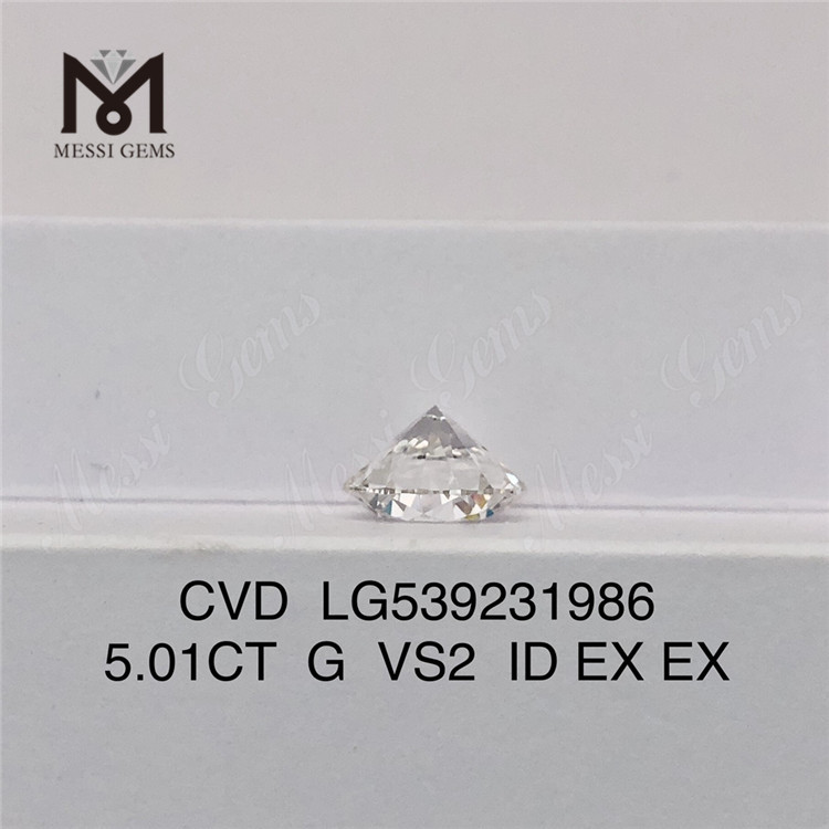 Prix ​​de gros des diamants cultivés en laboratoire 5.01CT G vs2 prix d\'usine des diamants synthétiques en vrac