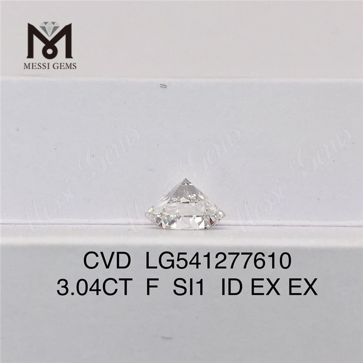 3.04CT F cvd diamant fabriqué par l\'homme si1 prix d\'usine de diamant de laboratoire en vrac