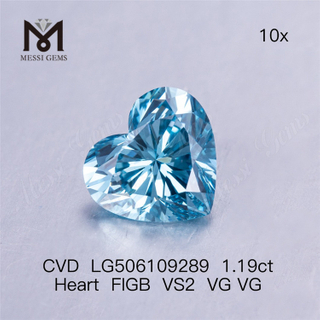 Diamants de couleur synthétiques Cœur FIGB VS2 VG VG 1,19 ct CVD LG506109289