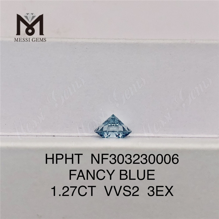 1.27CT FANCY VVS2 3EX diamants bleus cultivés en gros en laboratoire HPHT NF303230006