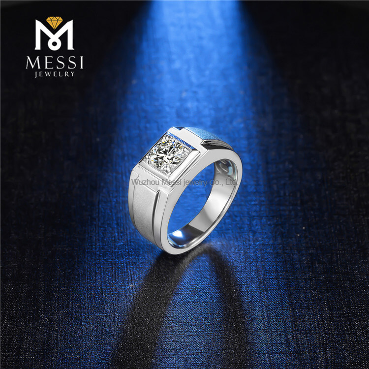 Nouveau Design 925 Sterling Silver Jewelry Ring DEF Moissanite Man Rings for Man
