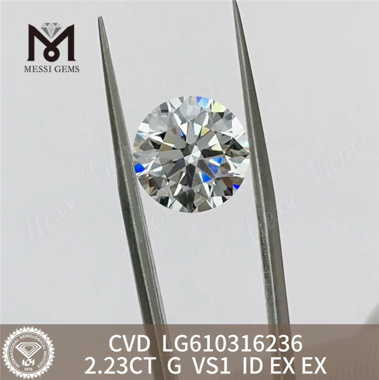 Diamants cultivés en laboratoire à coût CVD de 2,23 ct G VS1, brillance durable par IGI 丨 Messigems LG610316236