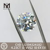 4.23CT D VVS2 ID EX EX diamant rond cvd cultivé en laboratoire Abordable LG594324182丨Messigems