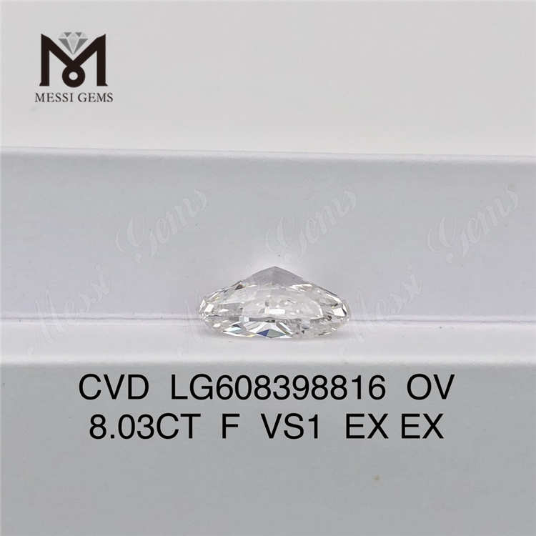 8.03CT Top Lab a créé des diamants F VS1 OV 丨 Messigems CVD LG608398816 