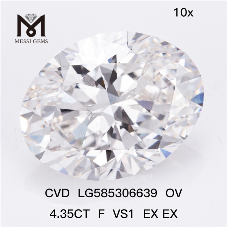 4.35CT F VS1 EX EX OV le plus grand diamant cvd CVD LG585306639