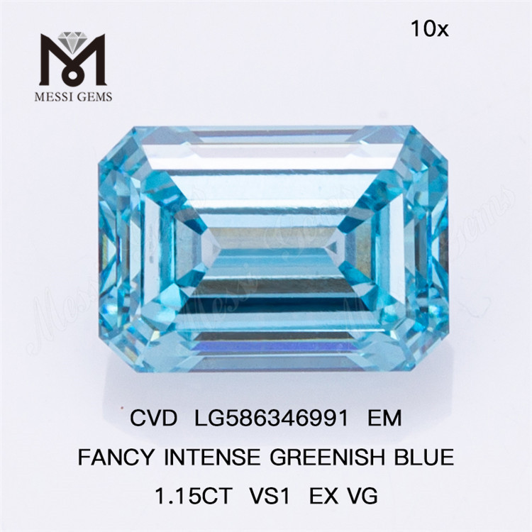 1.15CT VS1 EX VG EM FANCY INTENSE GREENISH BLEU CVD Diamants à vendre LG586346991 