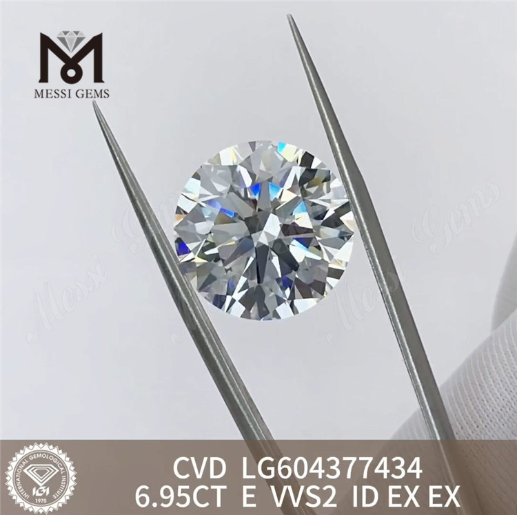 6.95CT E VVS2 ID EX EX CVD Diamants cultivés en laboratoire LG604377434 sans les mines 丨 Messigems 