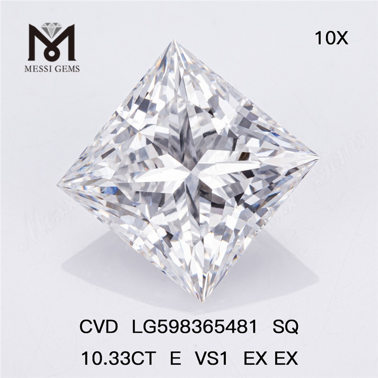 Diamant CVD cultivé en laboratoire 10,33 CT E VS1 EX EX SQ pour achat en gros, votre avantage concurrentiel LG598365481 
