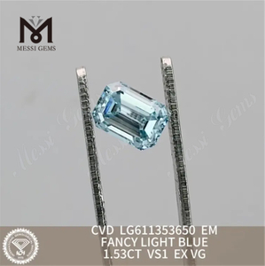 1.53CT EM FANCY LIGHT BLUE VS1 CVD diamant en vrac LG611353650 