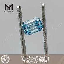 1.90CT VS2 EM FANCY INTENSE BLUE diamants cultivés en laboratoire en vrac en gros 丨 Messigems CVD LG611353653 
