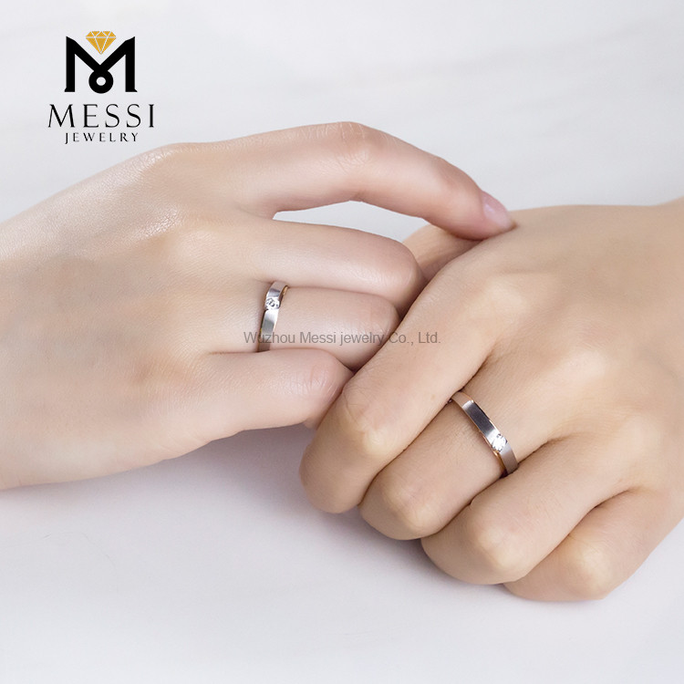 Design de mode 14k 18k Lab Grown Diamond Wedding Wedding Couple Ring