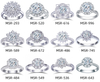 Bagues d\'élégance de style Halo 1ct, diamants créés par IGI Lab
