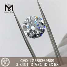 Diamant de certification IGI de 3,84 ct D VS1 CVD, fabrication de bijoux uniques, Messigems LG588369809