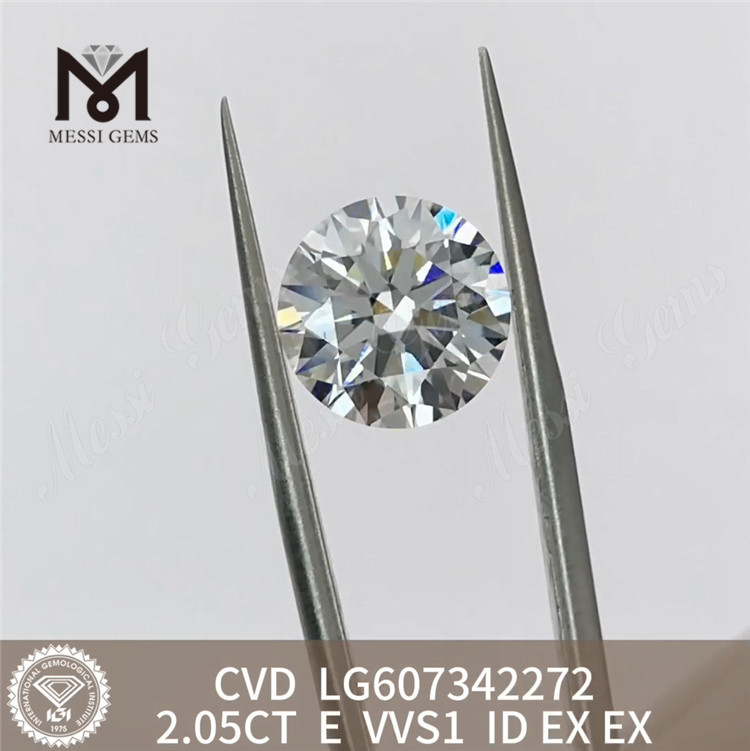 Diamants classés IGI de 2,05 ct E VVS1 CVD Diamond dévoilant la beauté 丨 Messigems LG607342272 