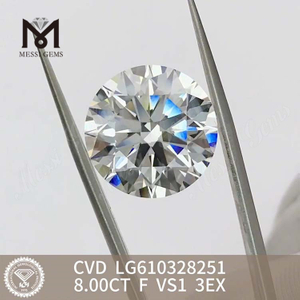 Coût du diamant F Lab de 8,00 ct IGI Certified Sustainable Sparkle 丨 Messigems CVD LG610328251