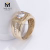 Bague en or jaune 18 carats avec diamants ronds IGI Round Lab de 7,5 mm pour hommes