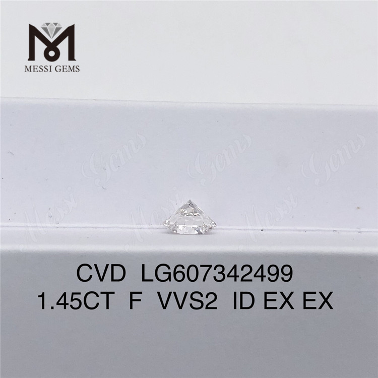  Prix ​​du diamant cvd 1,45 CT F VVS2 par carat Sustainable Sparkle 丨 Messigems LG607342499