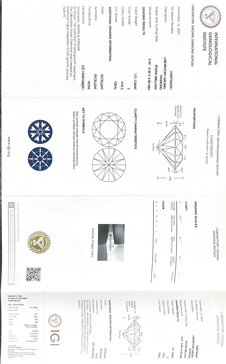 coût d'un diamant créé en laboratoire de 1 carat