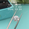 Diamants de laboratoire ronds CVD 1.16ct F VS1 IDEAL Cut