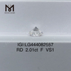 2,01 carats F VS1 EX Cut Round 2 carats prix du diamant créé en laboratoire 