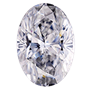 Diamants de laboratoire ovale