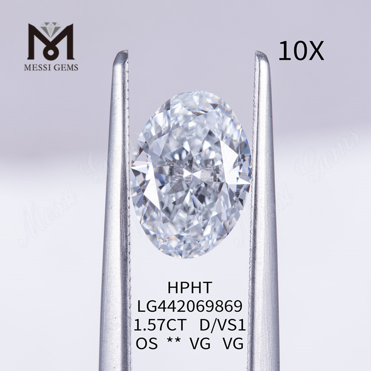 Prix ​​du diamant de laboratoire OVAL D VS1 de 1,57 ct par carat