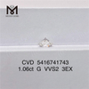 1.06ct VVS lab diamant rd G couleur cvd diamant 3EX pierre précieuse en stock