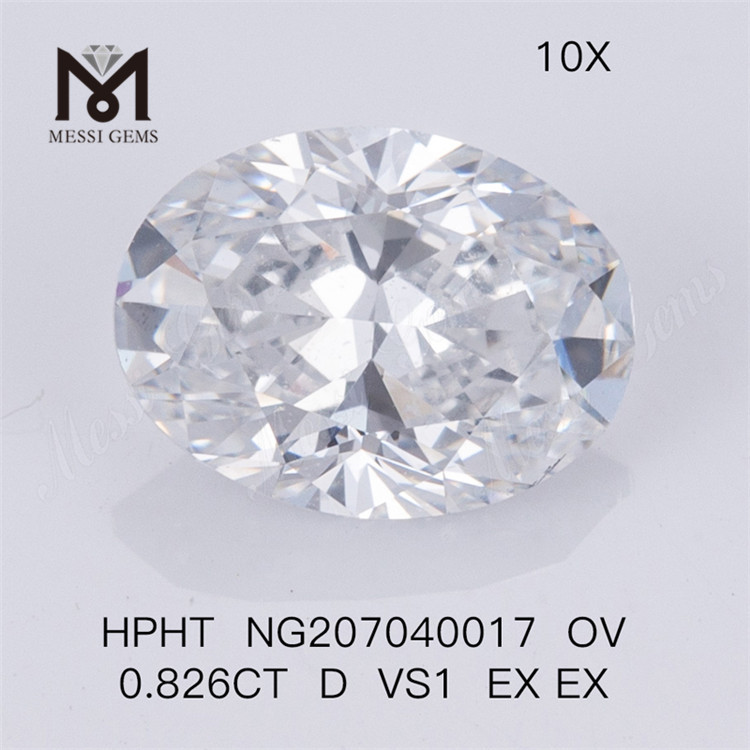 Diamant synthétique HPHT OV 0.826CT D VS1 EX EX