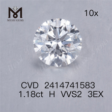 1.18ct H rd lab diamond 3EX vvs acheter des diamants cvd en ligne prix d'usine