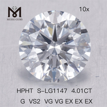 4.01ct diamant de laboratoire HPHT G VS2 VG VG EX EX EX gros diamants cultivés en laboratoire
