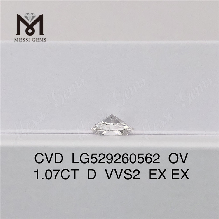 1.07ct D Vvs Lab Diamond OVAL Meilleur diamant de laboratoire en vrac CVD