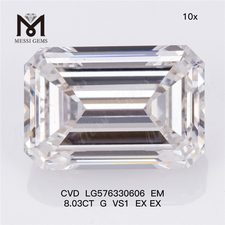 8.03CT G VS1 EX EX EM laboratoire créé diamant simulé CVD LG576330606