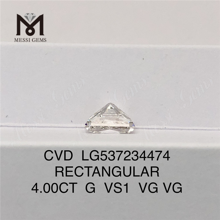 Diamant de laboratoire en vrac blanc RECTANGULAIRE 4CT G 4ct gros orice diamanté synthétique