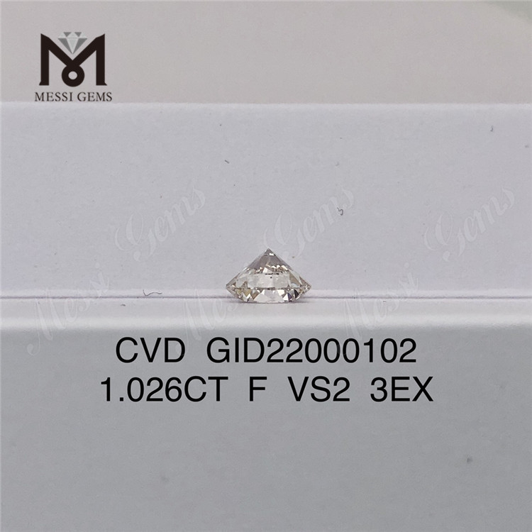 1.026CT F VS2 3EX Diamant de laboratoire en vrac rond CVD