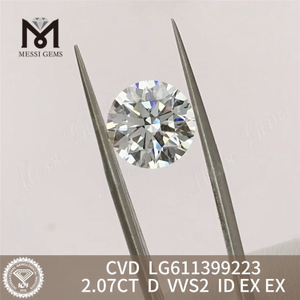 2.07CT Round D VVS2 Diamants certifiés cultivés en laboratoire Meilleurs prix 丨 Messigems LG6113992