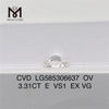 3.31CT E VS1 EX VG OV meilleur laboratoire de diamants CVD LG585306637