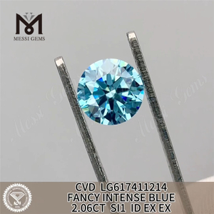 2.06CT SI1 FANCY INTENSE BLUE diamant cultivé en laboratoire CVD LG617411214