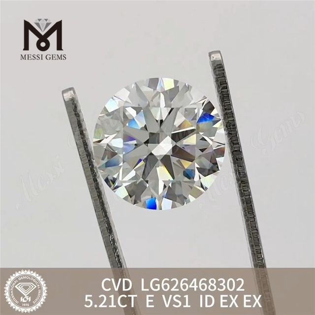 5.21CT E VS1 ID CVD Diamants fabriqués en laboratoire LG626468302丨Messigems