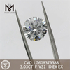 3.03CT F VS1 RD Diamant cvd cultivé en laboratoire de 3 ct d\'origine éthique 丨 Messigems LG608379388 