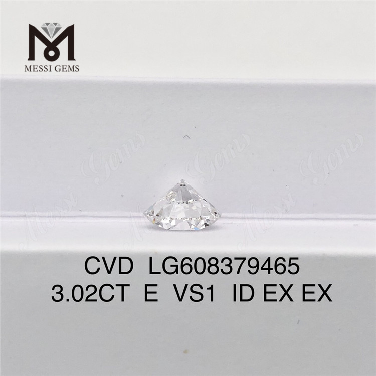 3.02CT E VS1 3ct diamant cultivé en laboratoire cvd offrant des bijoux fins à une valeur exceptionnelle LG608379465 丨 Messigems 