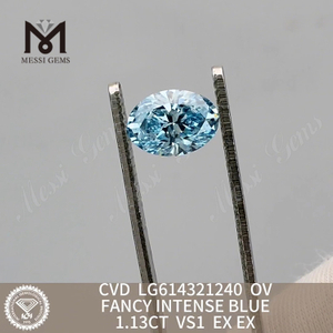 1.13CT FANCY INTENSE BLUE vs1 diamant cultivé en laboratoire en ligne LG614321240丨Messigems