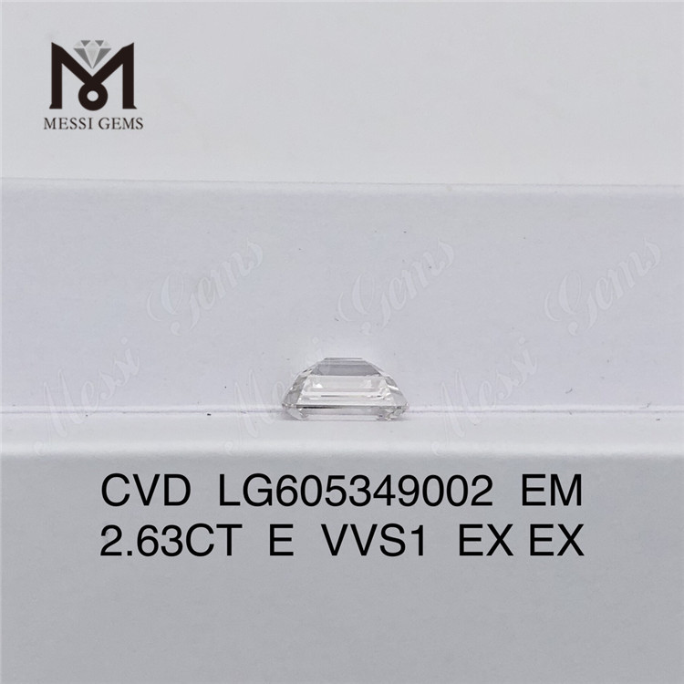 Certificat 2.63CT E VVS1 EM IGI pour CVD diamant pour les designers 丨 Messigems LG605349002